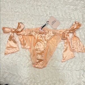 Agent Provocateur Blush Satin Tie-Side Panties